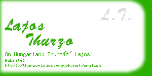 lajos thurzo business card